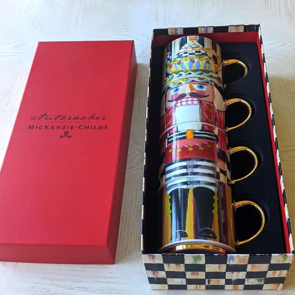 Mackenzie childs Nutcracker mugs